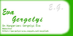 eva gergelyi business card