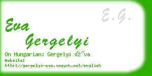 eva gergelyi business card